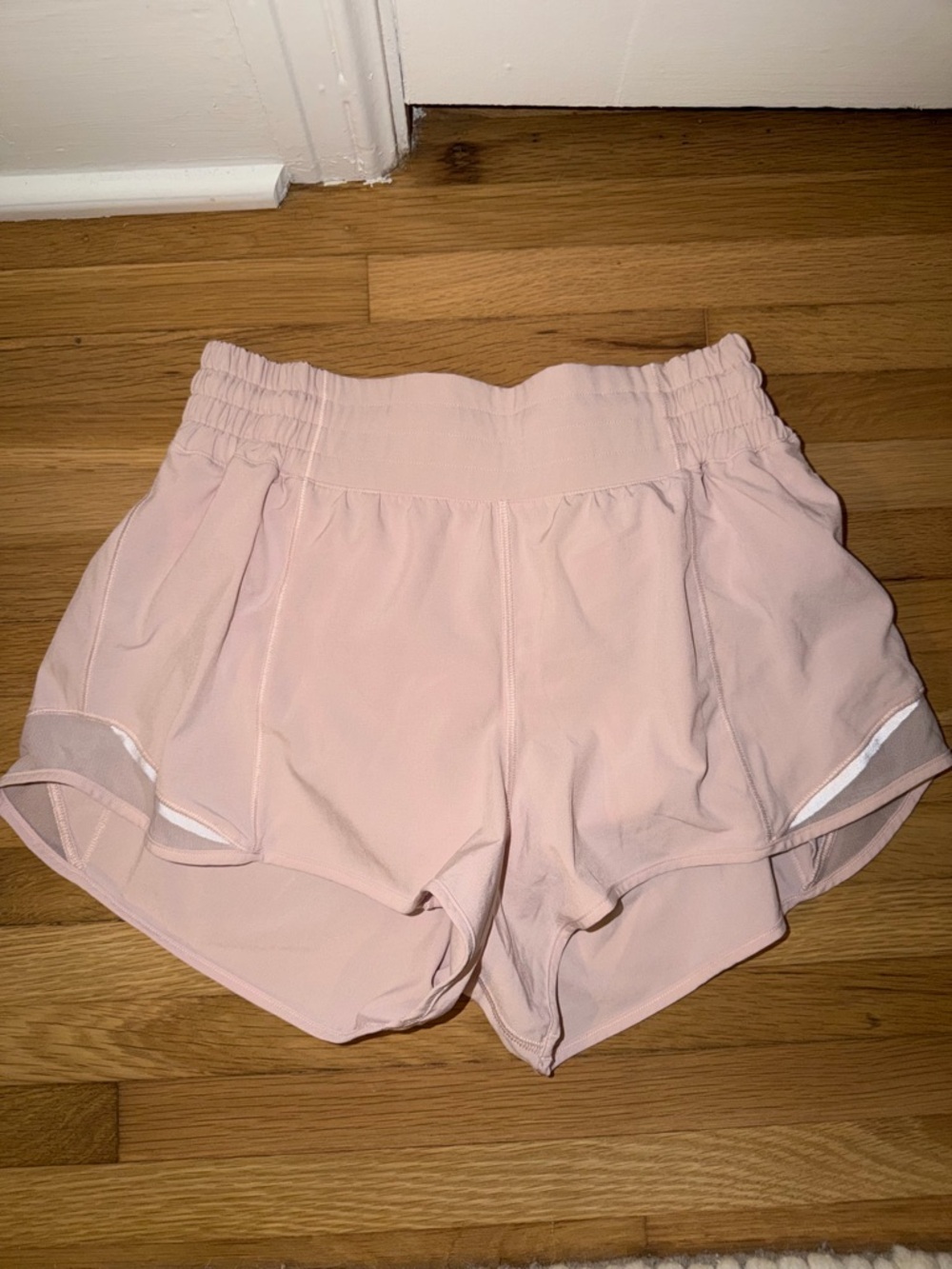 Lulu Lemon Women’s High-Waist Soft Pink Athletic Shorts